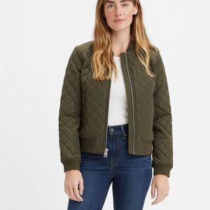 Levi's Khaki Quilted Bomber Jacket